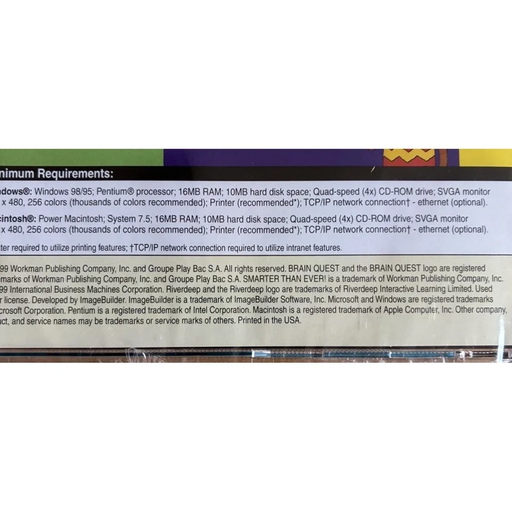 Riverdeep Brain Quest 3rd Grade Ages 8-9 Educational CD-ROM for Win 95/98 & Mac